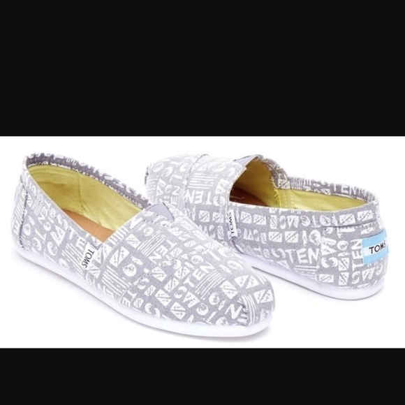 Toms gray and white canvas Classic Heritage Canvas Upper Size 8 - Picture 2 of 10
